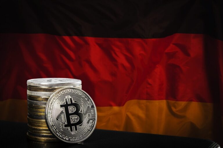 bitcoin over german flag