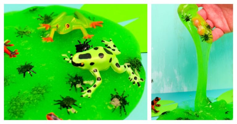 Homemade frog slime recipe Kids Activities Blog FB