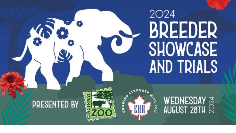 2024 Breeder Showcase and Trials banner from EHR and Cincinnati Zoo and Botanical Gardens