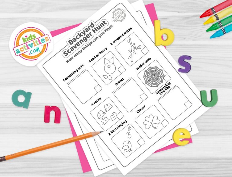 Backyard Scavenger hunt Coloring Pages Facebook