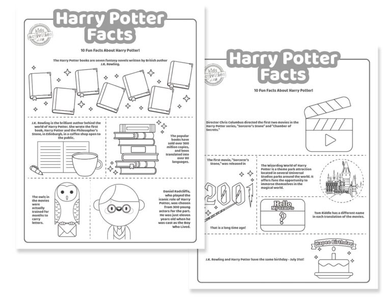 Harry Potter Facts Coloring Pages Facebook