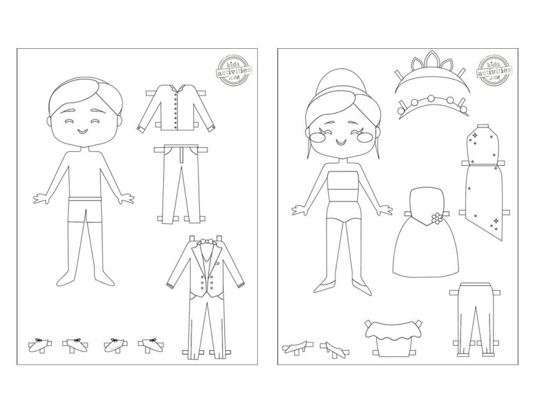 Paper dolls dress up Coloring Pages Facebook