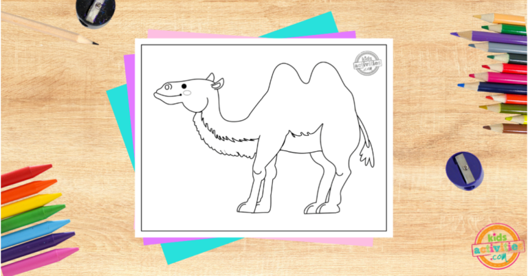 free printable bactrian camel coloring sheet animals that start with the letter b kids activities blog