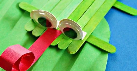 Popsicle Stick Frog Craft FB