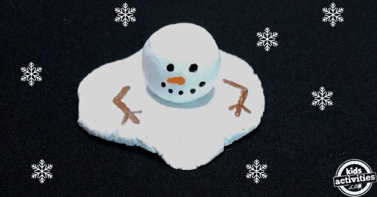 Melted snowman craft social kids activities blog